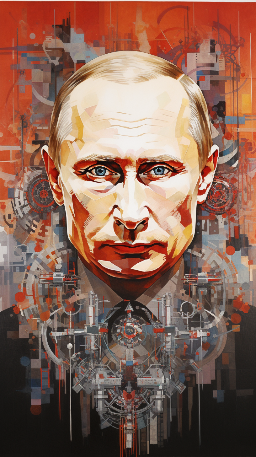 Нейронная сеть нарисовала плакат с Путиным