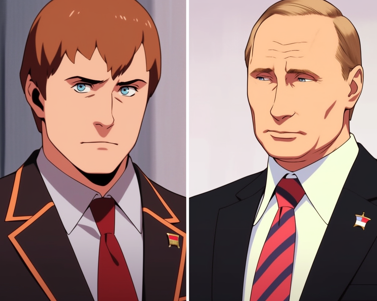 Путин дает интервью в стиле аниме