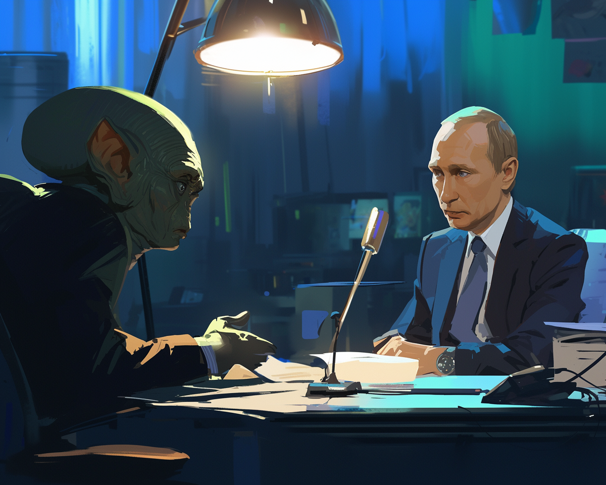 Путин дает интервью инопланетянам